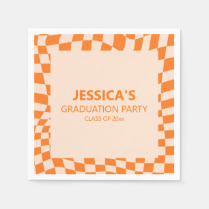 Serviette En Papier Fête de remise des diplômes personnalisée Orange C