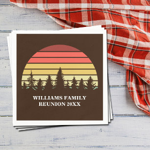 Serviette En Papier Fête de réunion de famille marron forêt de coucher