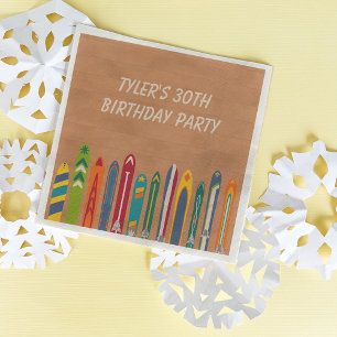 Serviette En Papier Fête de skieurs personnalisée avec skis vintage