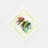 Serviette En Papier Fête de soccer pour enfants (Coin)