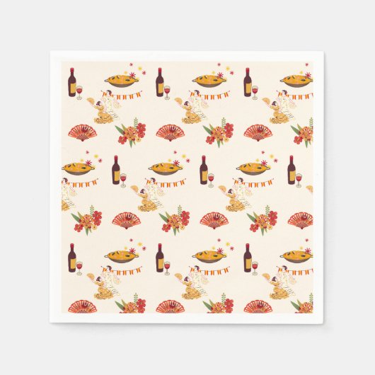 Serviette En Papier Fête de style espagnol (Devant)
