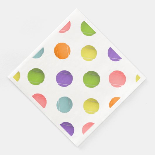 Serviette En Papier Fête de tennis (Coin)