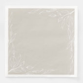 Serviette En Papier Fête de Thanksgiving en feuille beige (Devant)