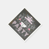 Serviette En Papier FÊTE DE THÉ DE PRINCESSE Tableau Noir Fête (Coin)