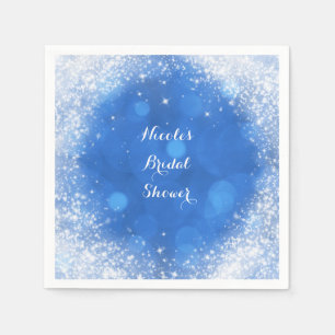 Serviette En Papier Fête de tout événement Cendrillon Étincelle Bleu e