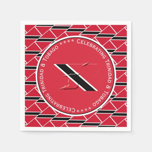 Serviette En Papier Fête de TRINIDAD & TOBAGO papier photo personnalis (Devant)