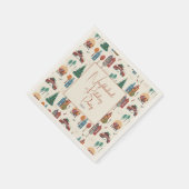 Serviette En Papier Fête de vacances de quartier d'hiver (Coin)