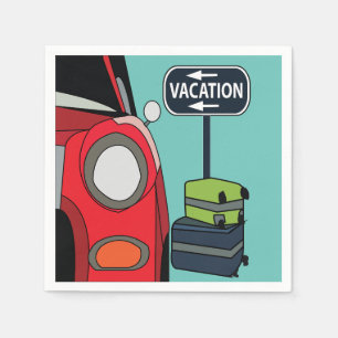 Serviette En Papier Fête de vacances d'été en road trip