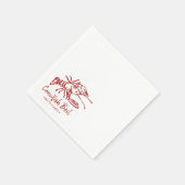 Serviette En Papier Fête d'ébullition d'écrevisses dessinée à la main (Coin)