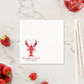 Serviette En Papier Fête d'ébullition d'écrevisses dessinée à la main (En situation)