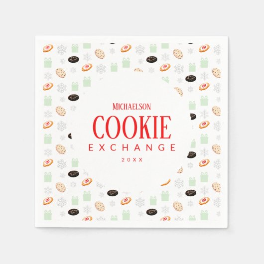 Serviette En Papier Fête d'échange de biscuits (Devant)