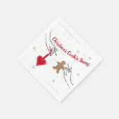 Serviette En Papier Fête d'échange de biscuits de Noël (Coin)