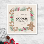 Serviette En Papier Fête d'échange de biscuits de Noël