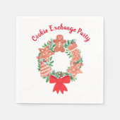 Serviette En Papier Fête d'échange de biscuits de Noël (Devant)
