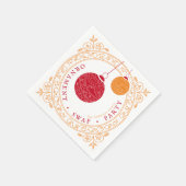 Serviette En Papier Fête d'échange d'ornement de Noël (Coin)