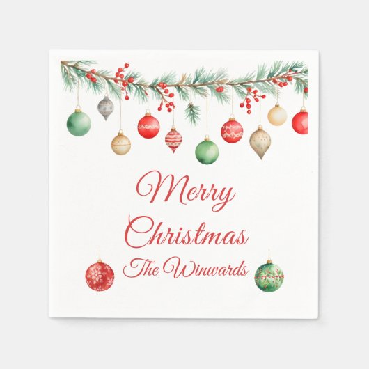 Serviette En Papier Fête d'échange ornement de Noël Garland (Devant)