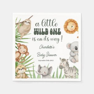 Serviette En Papier Fête d'enfant pour un garçon sur le thème des Anim