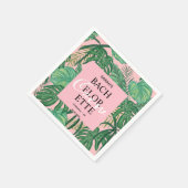 Serviette En Papier Fête d'équipage moderne Tropical Palm Pink (Coin)