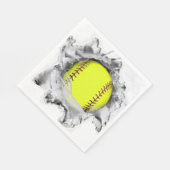 Serviette En Papier Fête d'équipe de softball (Coin)