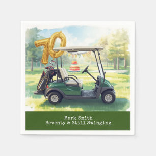 Serviette En Papier Fête des 70 ans de golf Par Tee Golfeur party