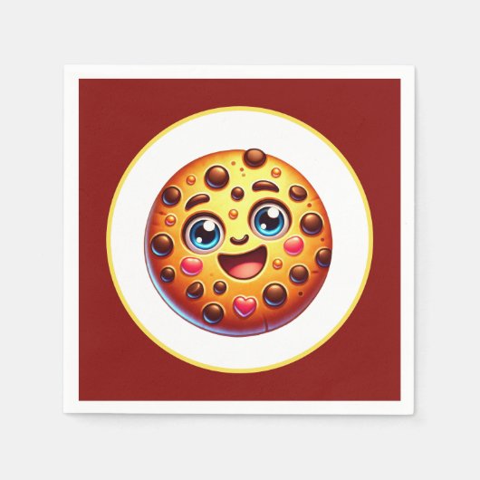 Serviette En Papier Fête des amateurs de biscuits mignons (Devant)