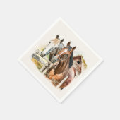 Serviette En Papier Fête des amateurs de chevaux mignons (Coin)