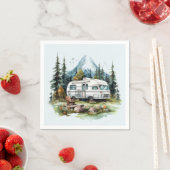 Serviette En Papier Fête des amoureux du camping cool (En situation)