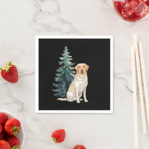 Serviette En Papier Fête des arbres de Noël de chien Amoureux des chie