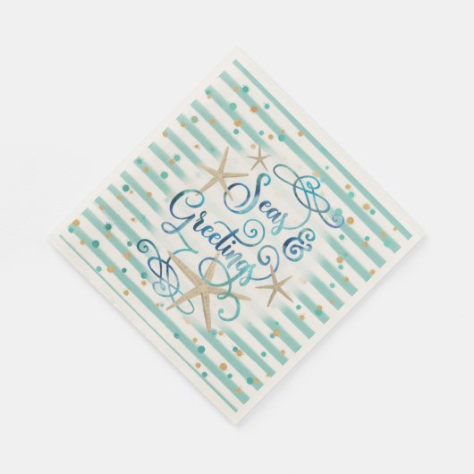 Serviette En Papier Fête des "Bonnes Fêtes" tropicales (Coin)