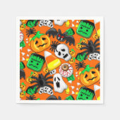 Serviette En Papier Fête des Candies Éffrayantes d'Halloween (Devant)