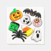Serviette En Papier Fête des Candies Éffrayantes d'Halloween (Devant)