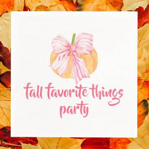 Serviette En Papier Fête des Choses Préférées de l'Automne Preppy Coqu