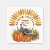 Serviette En Papier Fête des Citrouilles de la Turquie Thanksgiving (Devant)