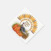 Serviette En Papier Fête des Citrouilles de la Turquie Thanksgiving (Coin)