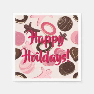Serviette En Papier Fête des cookies amusants Joyeuses Fêtes !