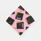 Serviette En Papier Fête des diplômés 2025 rose (Coin)