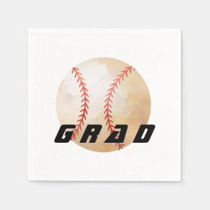 Serviette En Papier Fête des diplômés de baseball