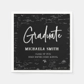 Serviette En Papier Fête des diplômés en mathématiques du lycée (Devant)