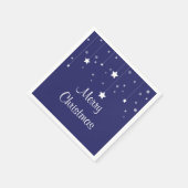 Serviette En Papier Fête des Étoiles Bleues et Blanches (Coin)