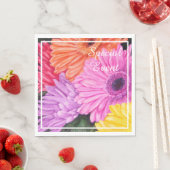 Serviette En Papier Fête des Fleurs de Gerbera (En situation)