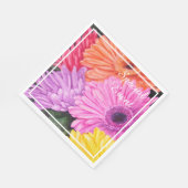 Serviette En Papier Fête des Fleurs de Gerbera (Coin)