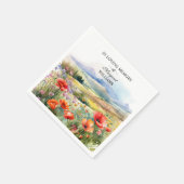 Serviette En Papier Fête Des Fleurs sauvages D'Aquarelle De La Vie Fun (Coin)