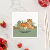 Serviette En Papier Fête des garçons de tigres, jungle animale (En situation)