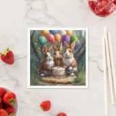 Serviette En Papier Fête des lapins (En situation)