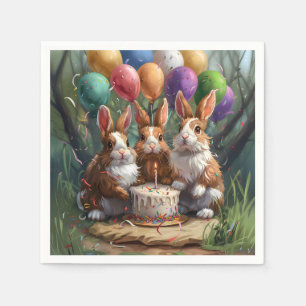 Serviette En Papier Fête des lapins