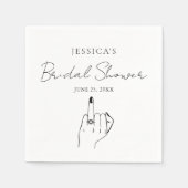 Serviette En Papier Fête des mariées à doigt simple (Devant)