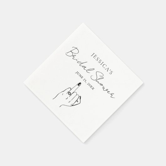 Serviette En Papier Fête des mariées à doigt simple (Coin)