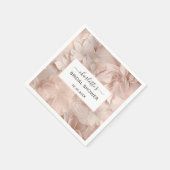 Serviette En Papier Fête des mariées à fleurs moderne (Coin)