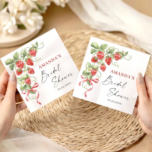 Serviette En Papier Fête des mariées à l'aquarelle tendance Meadow Str