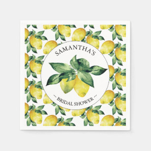 Serviette En Papier Fête des mariées à thème citron